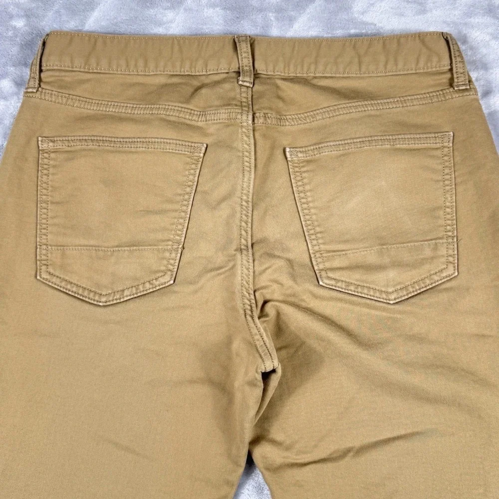 Banana Republic Travel Jean Athletic Mens 33x34 (34x32)‎ Khaki Tan Stretch Pants